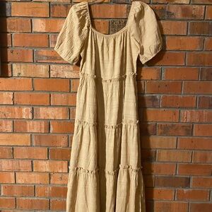 PrettyGarden Beige Maxi Dress